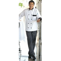 Black Traditional Chef Pants with 2" Elastic Waist (XS-XL)